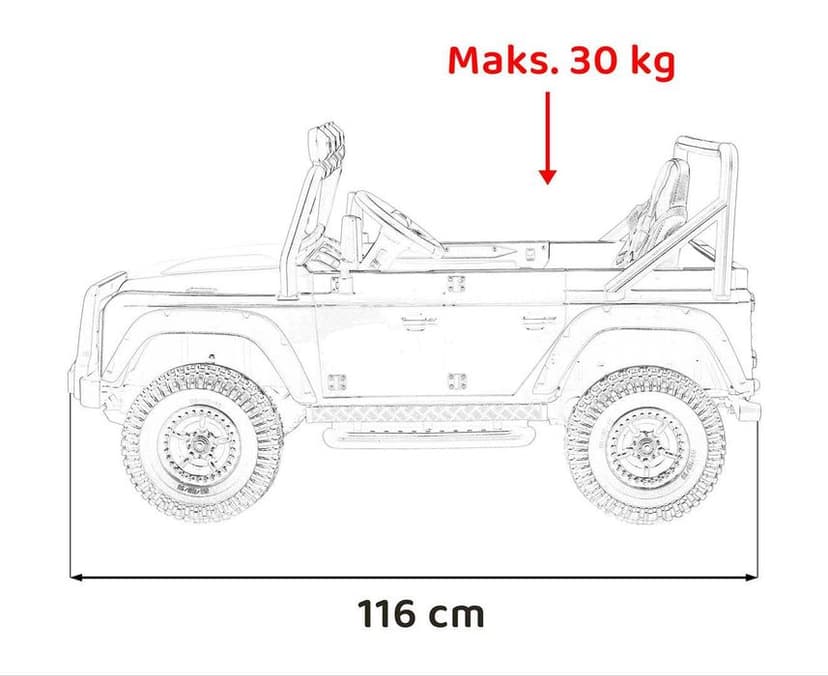 BAWIBUS.PL Autko auto samochód na akumulator LAND ROVER DEFENDER jeep
