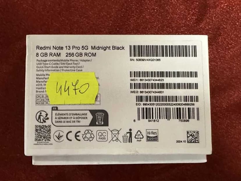 Redmi Note 13 Pro 5G - 8GB / 256GB - Midnight Black - Stan IDEALNY