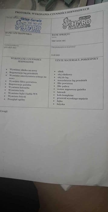 Mrf 140 rc big z silnikiem Kayo