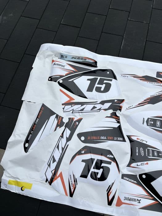 Okleina KTM LC4 Exc komplet naklejek KTM naklejki nowe