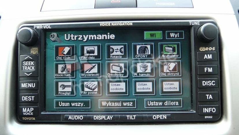 Menu Polskie Lektor Polski Lexus Toyota Mapa Nawigacja Avensis Verso