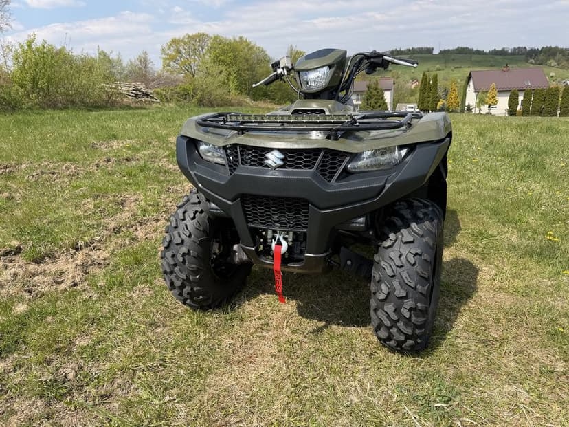 Suzuki kingquad LT-A 500 4x4 wyciagarka ledbar