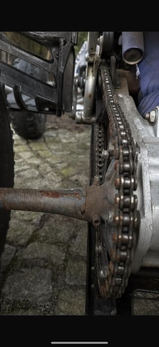 Yamaha Raptor 660 R brak homologacji peknieta os tylnia