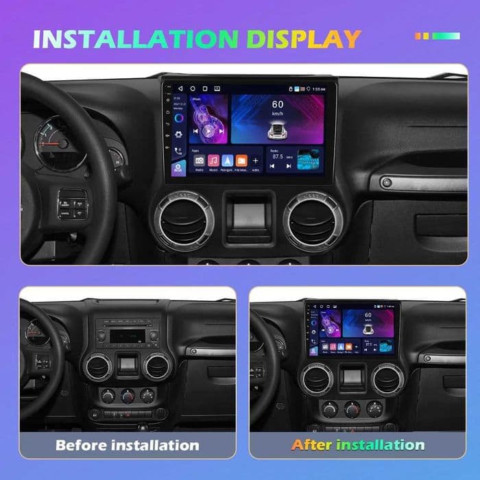 Radio Android 13 Jeep Wrangler gps wifi bluetooth
