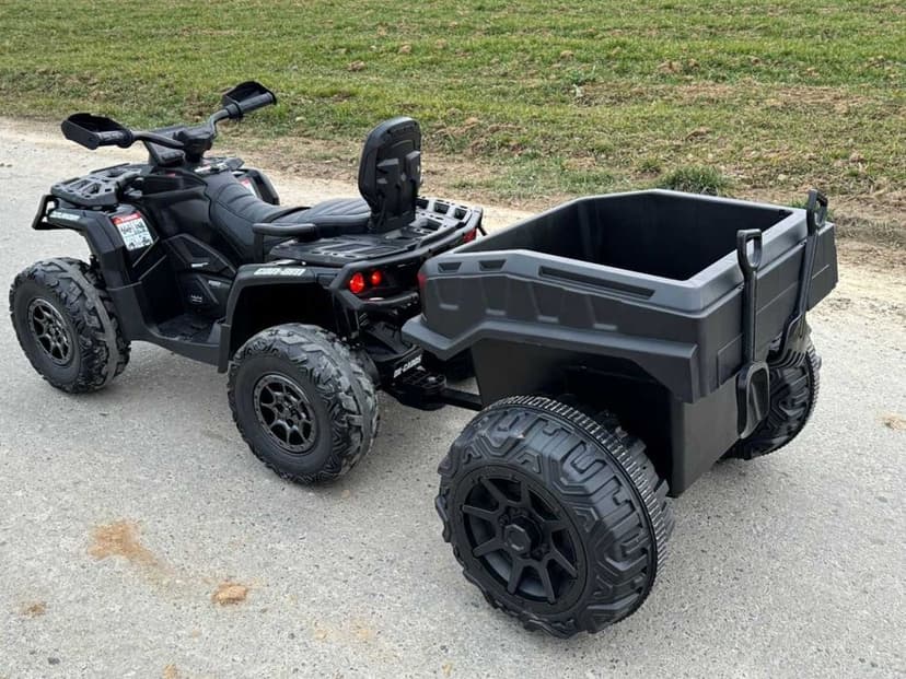 Quad na akumulator + PRZYCZEPA Can Am Outlander 4x200W 24V ATV