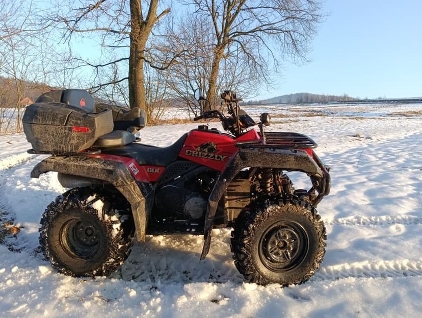 Yamaha grizzly YFM 600 4x4 pług, nowe opony!