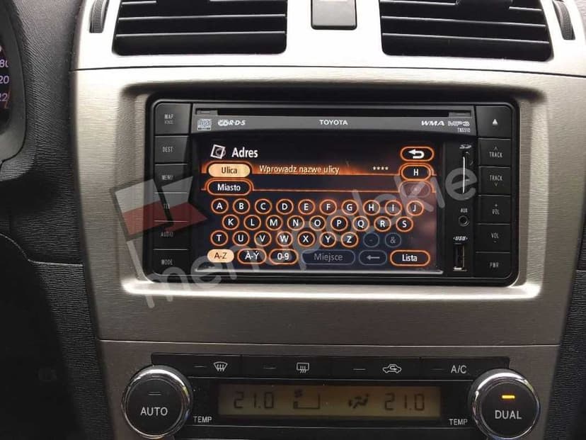 Menu Polskie Lektor Polski Lexus Toyota Mapa Nawigacja Avensis Verso