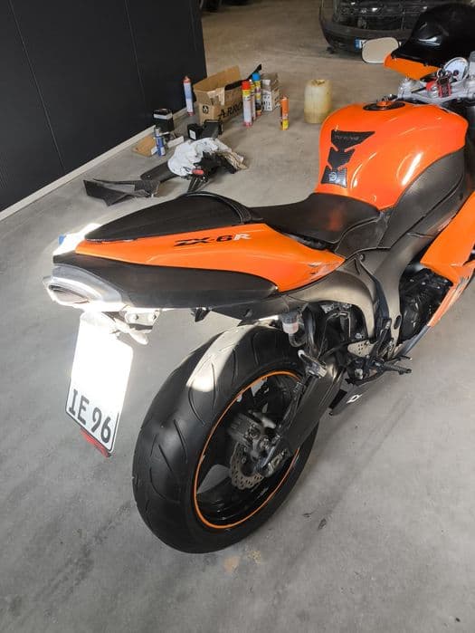 Kawasaki ZX 6r 07-08 ogon tył komplet stelaż lampa wydech
