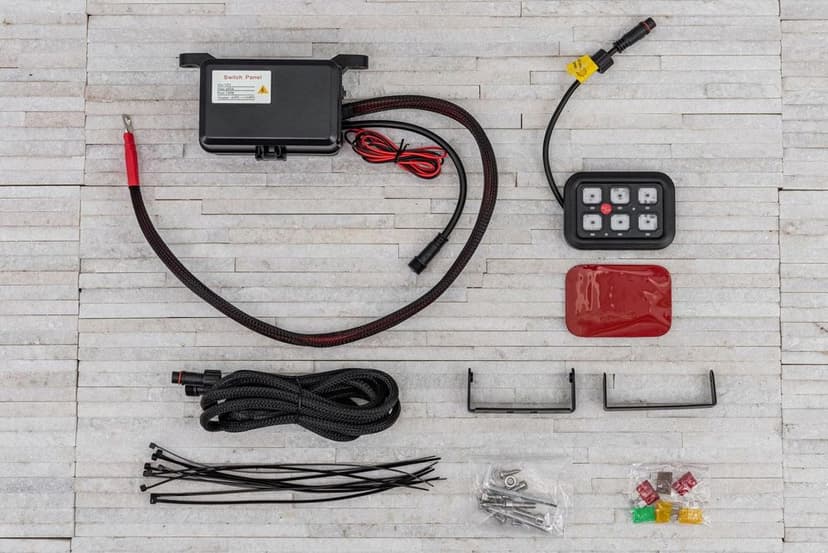 zespół przełączników offroad led panel 6 przewodów toyota hilux