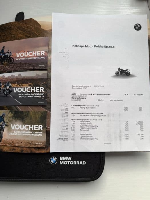 BMW F900 R 2025 rok jak nowy 1160 km salon Polska przebieg FV 23%