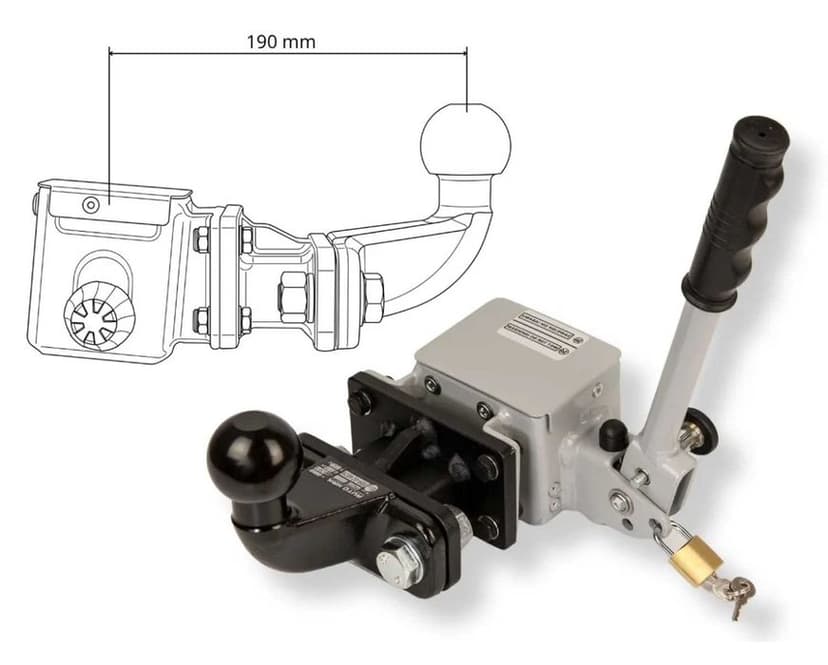 Przedłużka do bagażników z kutą kulą uniwersalny adapter wydłużający 19 cm 24 cm