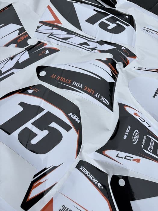 Okleina KTM LC4 Exc komplet naklejek KTM naklejki nowe