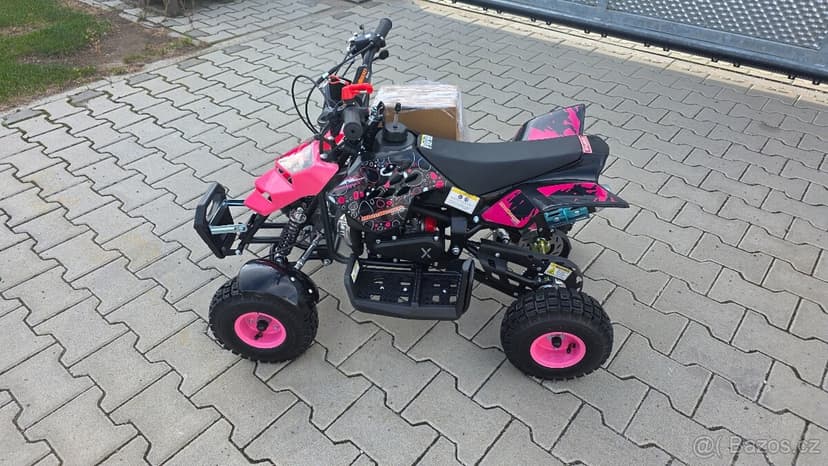 Dětská dvoutaktní čtyřkolka ATV Repti Nitro 49ccm růžová