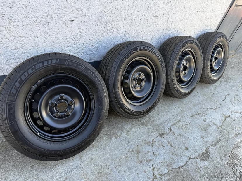 VW Crafter,MAN TGE disky zátaž 1200kg+zimné pneu 235/65 R16C