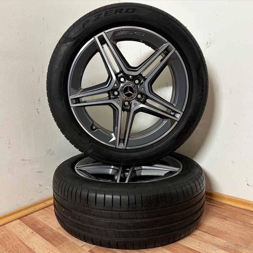 MERCEDES GLA AMG 5x112 R19 ET53+LETNÍ 235/50R19 7mm ANTRACIT