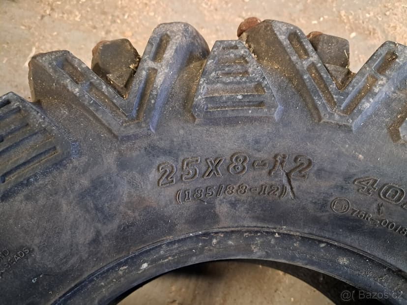 Pneu na čtyřkolku 25x8-12, 25x10-12