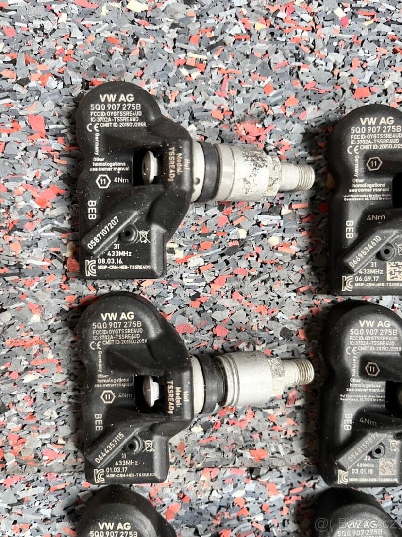 Senzory tlaku - TPMS - originál - 433Mhz - OTESTOVANÉ