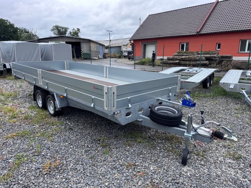 Přívěsný vozík 500x195cm, 3000kg, nájezdy, 130km/h