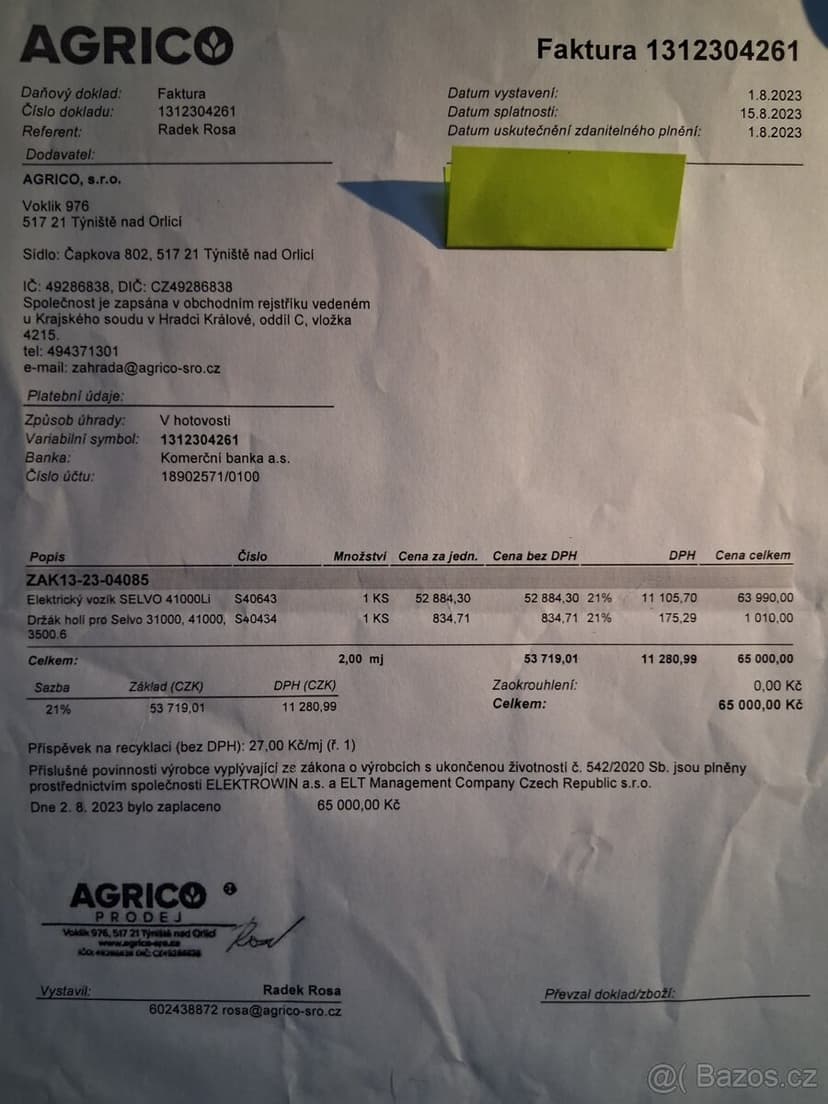 Prodám invalidní elektrický vozík