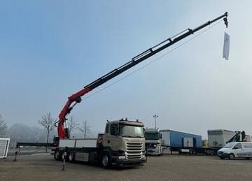 Scania R450L-8x4–Valník+HR-Fassi F 660 RA 2.28 HE + naviják
