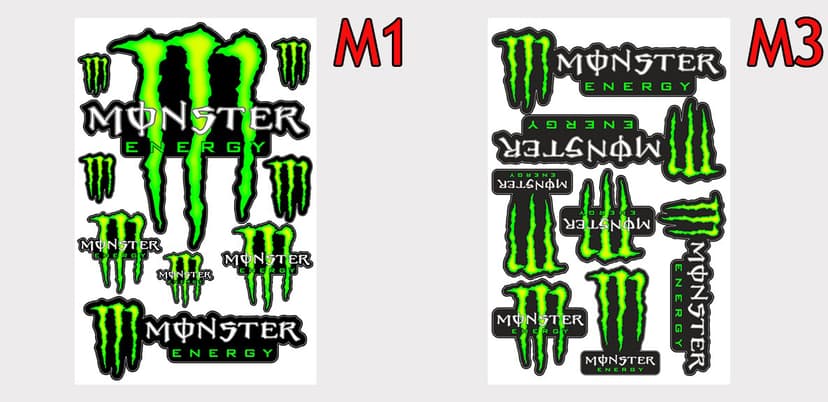 Samolepky Monster, Fox, Rockstar, GoPro, Akrapovič, Michelin