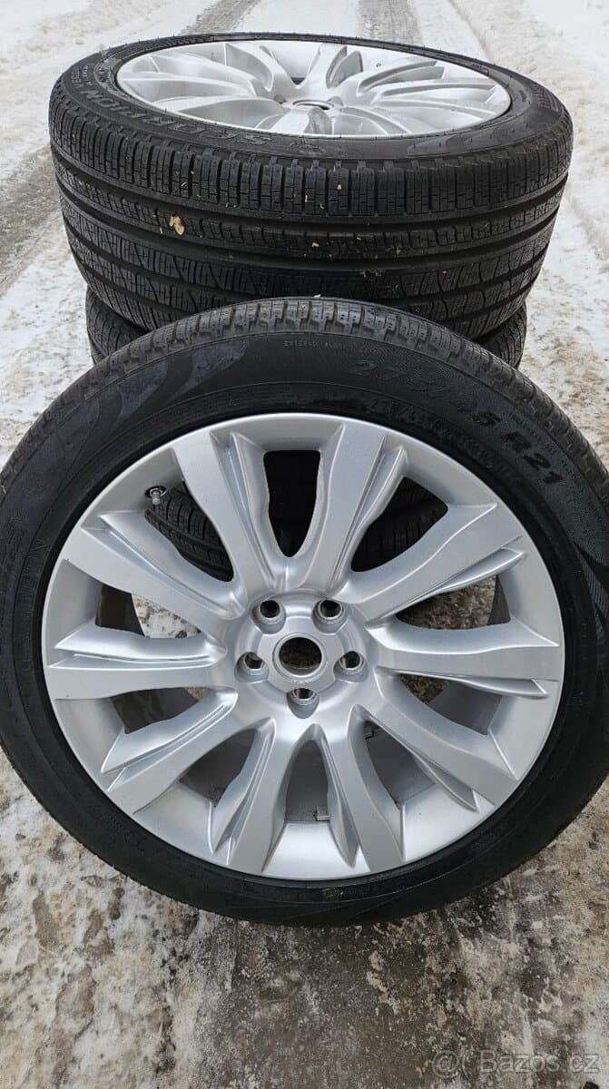 TOP ALU kola Land Rover 21" – 5×120, Pirelli 98 %