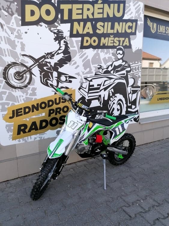 Pitbike Shark 125ccm 17x14 zelená