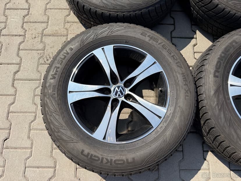 4x al kola 5x120 17 + pneu zimní 245/65 R17