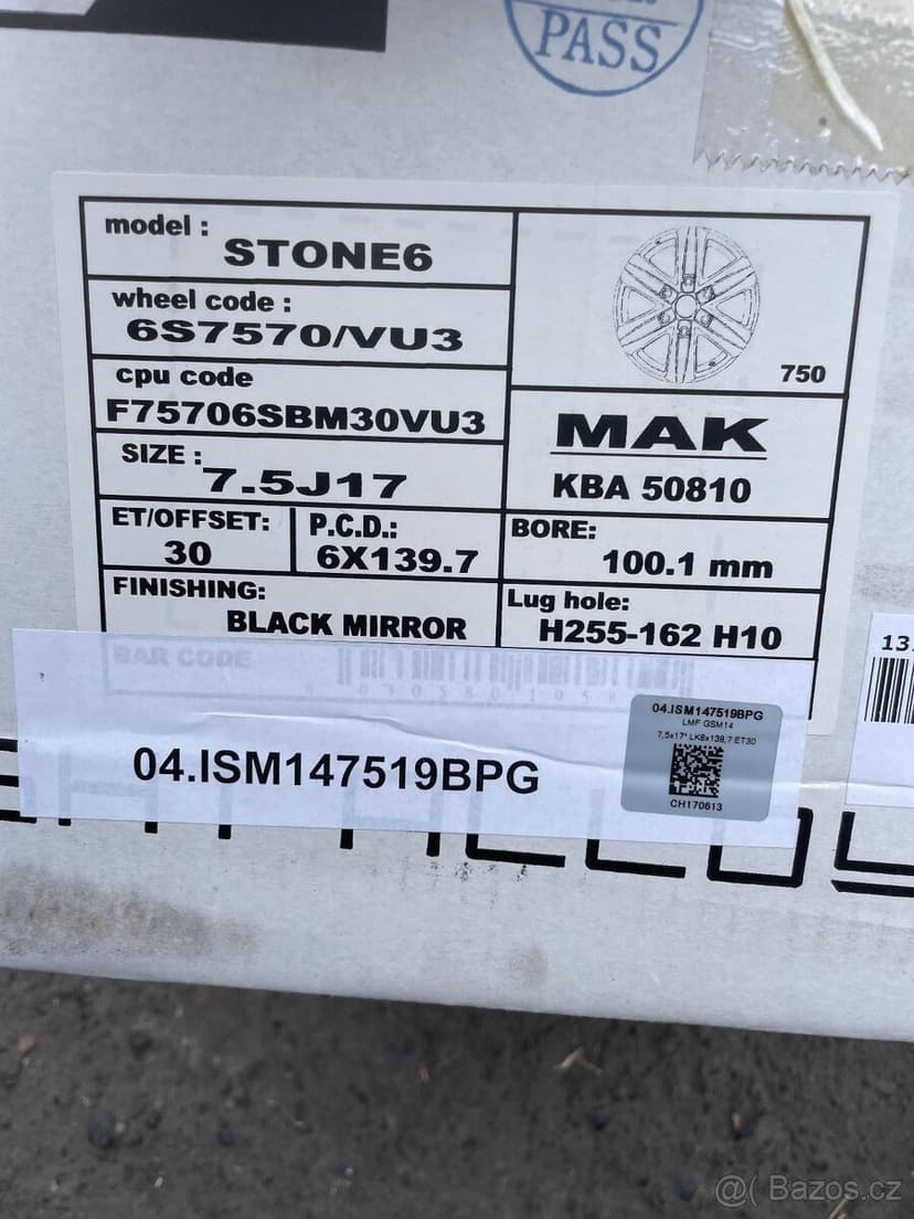 nové hliníkové disky MAK STONE 6