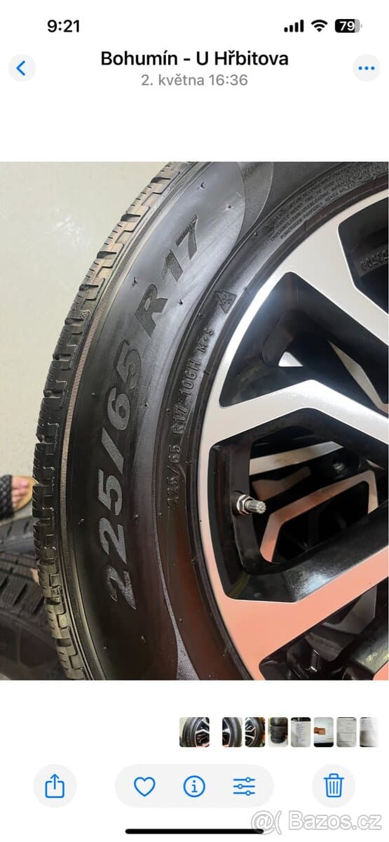 4x disk s zimní pneu na Range Rover Evoque