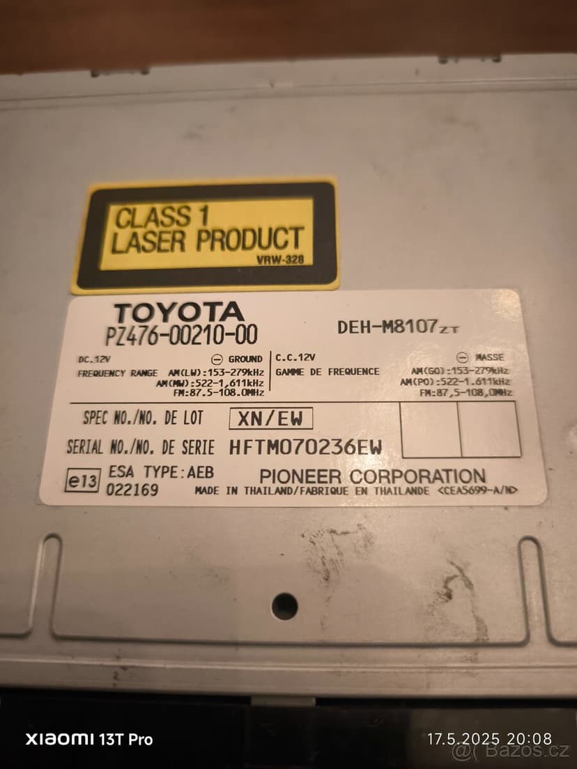 Autorádio Toyota Hilux