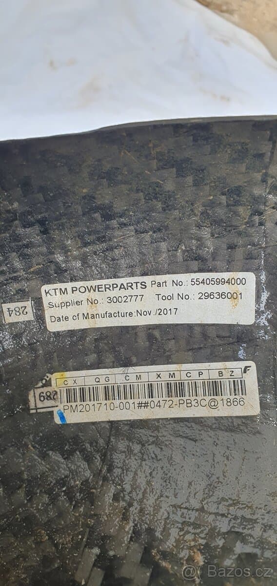 KTM výfuk a karbonový kryt 2t