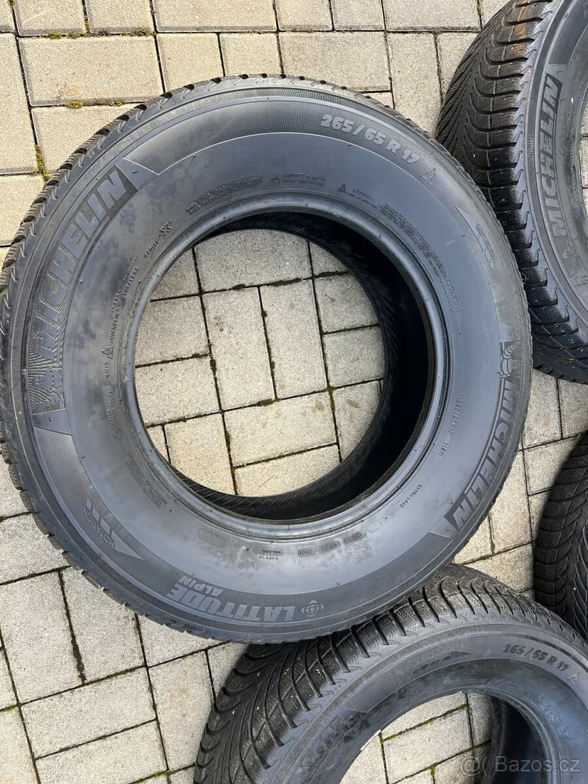 4x zimní pneu Michelin 265/65/17, vzorek 6 mm