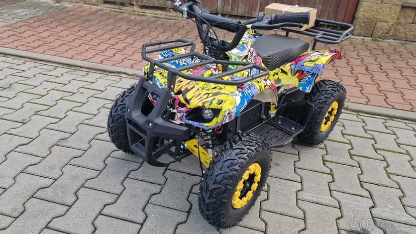 Dětská elektro čtyřkolka ATV Torino 1200W 48V graffiti žlutá