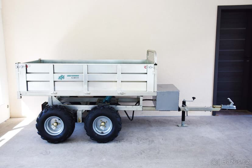 Hydraulický sklápěcí vozík za čtyřkolku 1.400kg s SPZ