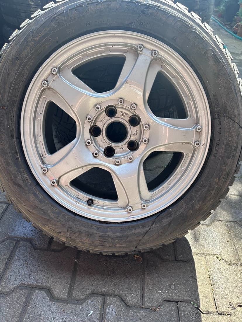 Zimní sada RARITNÍCH alu kol Audi Allroad C5 R17 - NOVÉ PNEU