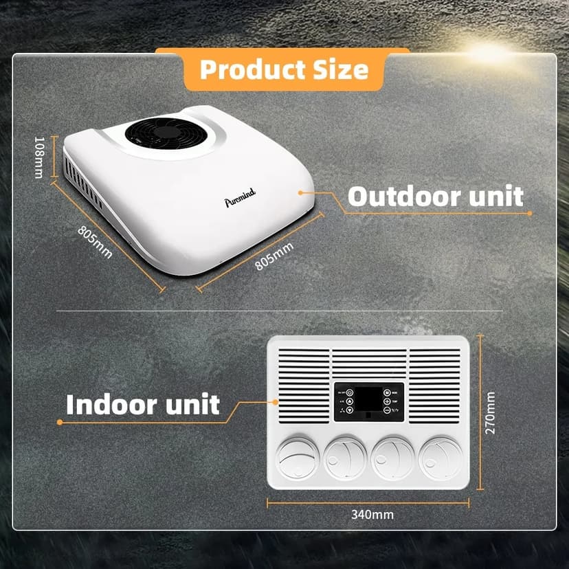 Stropní klimatizace 12 V / 24 V Puremind