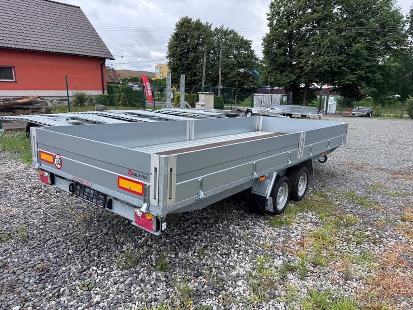 Přívěsný vozík 500x195cm, 3000kg, nájezdy, 130km/h