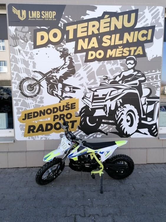 Pitbike Spirit 90 12/10 Automat žlutá