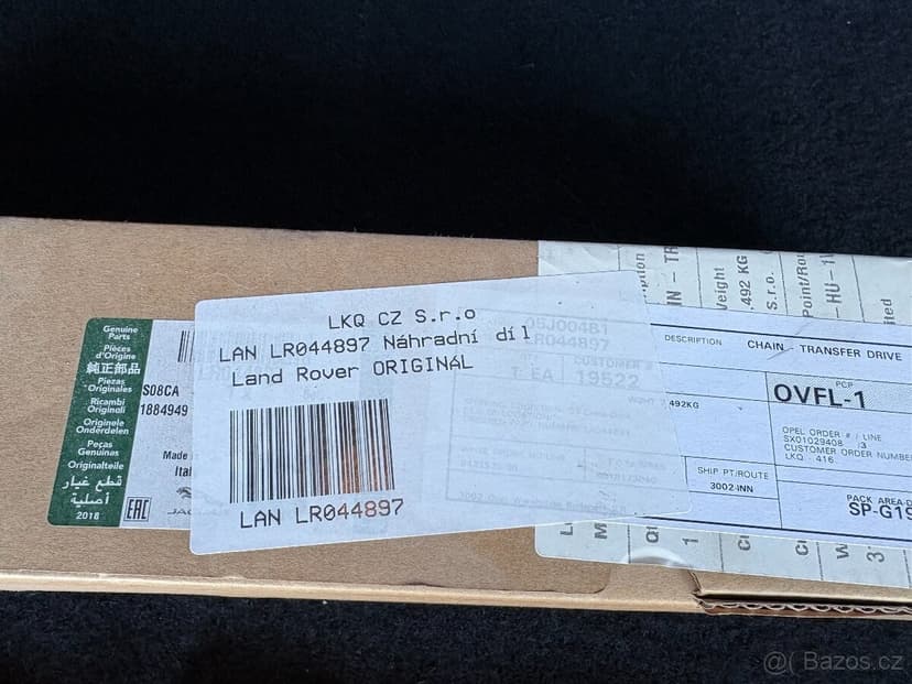 Land Rover / Range Rover NOVÝ originální řetěz do přídavky