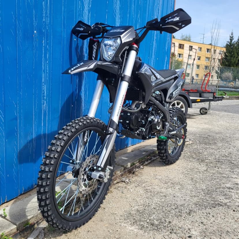Motocykl ASIX XB68 140ccm 19/ 16" E-START + světlo sivá