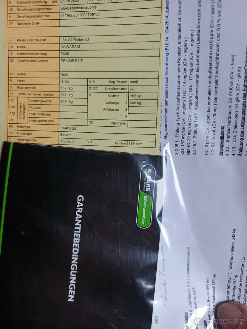 Kawasaki z 400 rok 2022