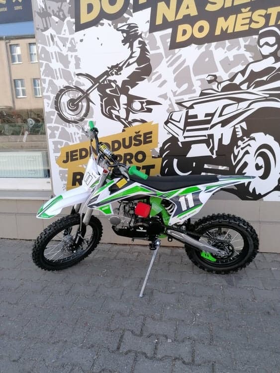 Pitbike Shark 125ccm 17x14 zelená