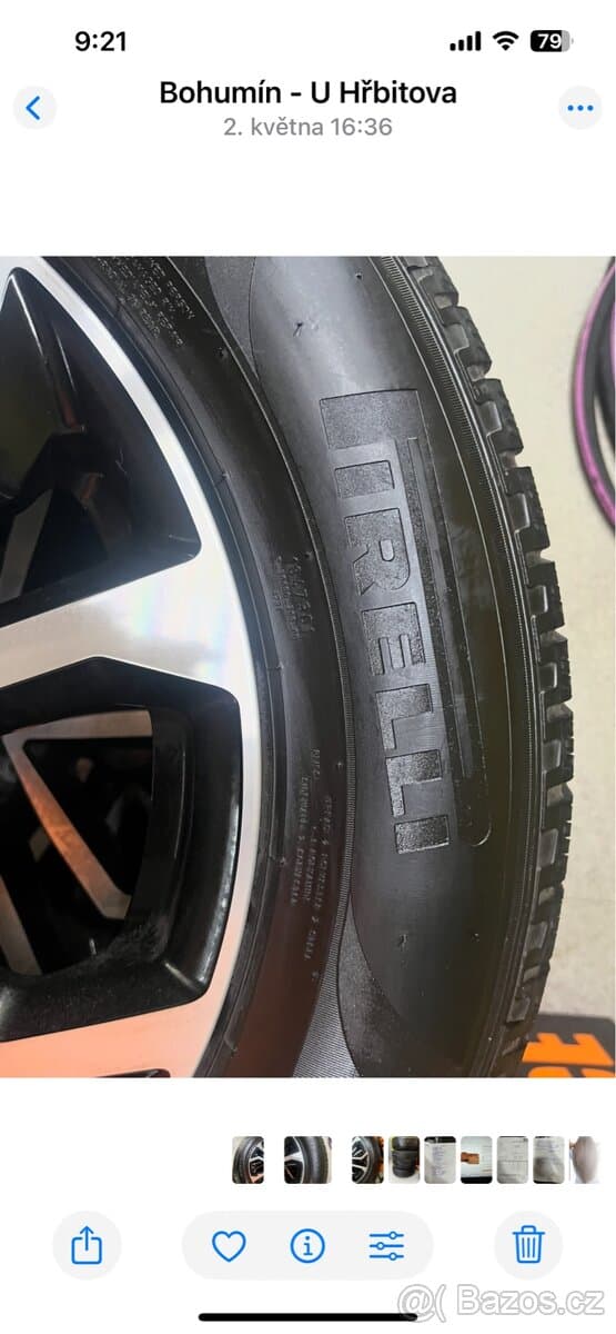 4x disk s zimní pneu na Range Rover Evoque