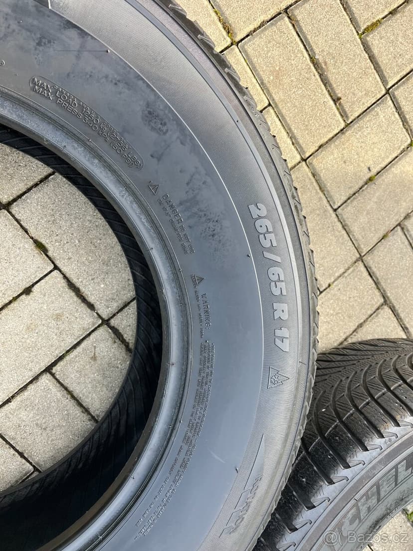 4x zimní pneu Michelin 265/65/17, vzorek 6 mm