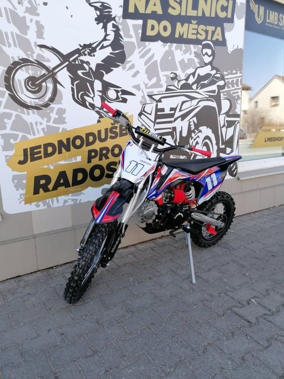 Pitbike Shark E-start 125ccm 17x14 červená