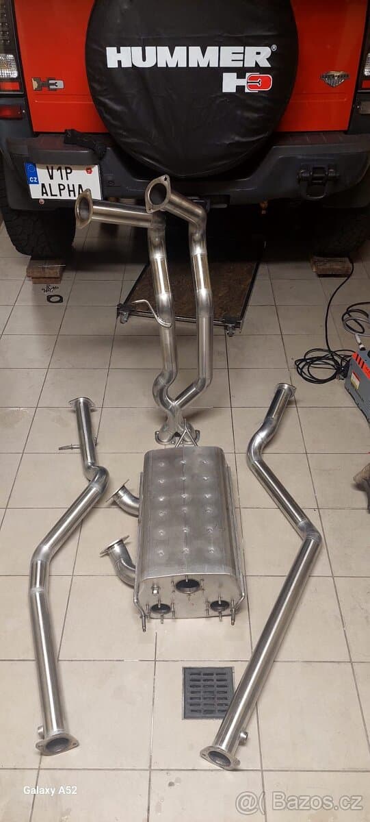 Hummer H3 5.3 Alpha V8 duální Cat-Back nerezový výfuk