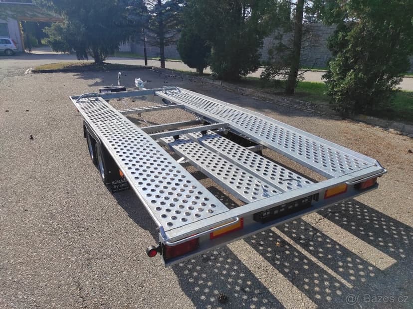 Snížený vlek na auta, 450x210cm, 2700/510kg,130km, VDI2700