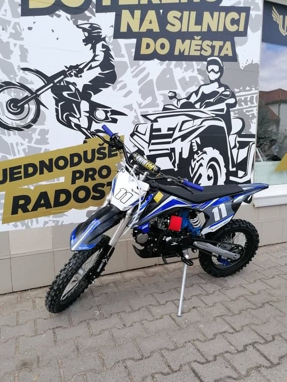 Pitbike Shark E-start 125ccm 17x14 modrá