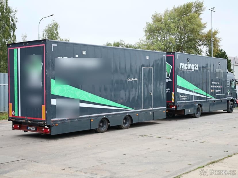 MAN TGM 12.290+PŘÍVĚS SVAN, NÁKLADNÍ RALLY SERVISNÍ SOUPRAVA